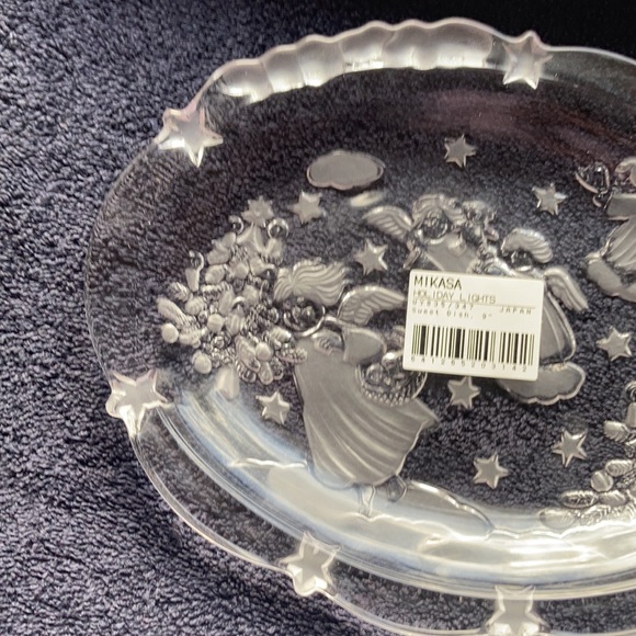 Mikasa sweet dish holiday lights 9” Christmas dish decor  angels stars holiday - Picture 6 of 11